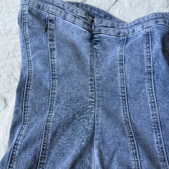 NEW PRINCESS POLLY Denim Houser Mini Dress Size 6 - Picture 4 of 5